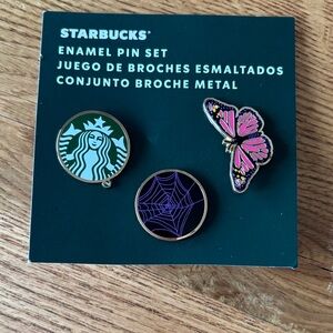 Starbucks Enamel Pin Trio - Green, Purple & Pink